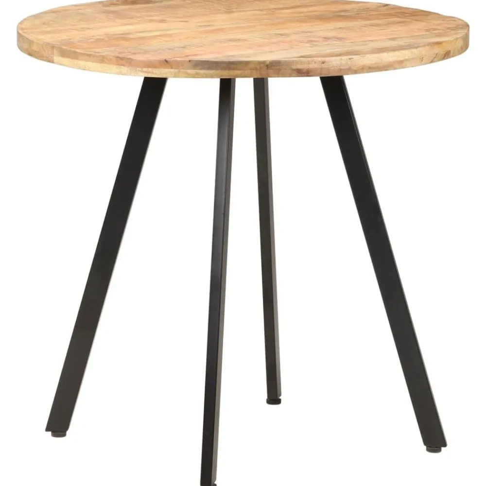 vidaXL Mesa de comedor de madera de mango rugosa 80 cm Sale