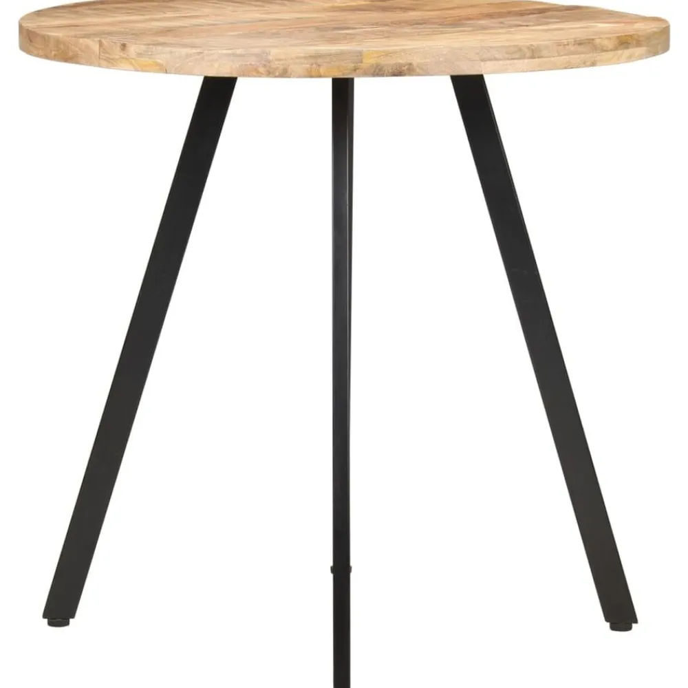 vidaXL Mesa de comedor de madera de mango rugosa 80 cm Sale