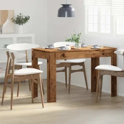 vidaXL Mesa de comedor de madera contrachapada madera vieja Madera antigua Hot