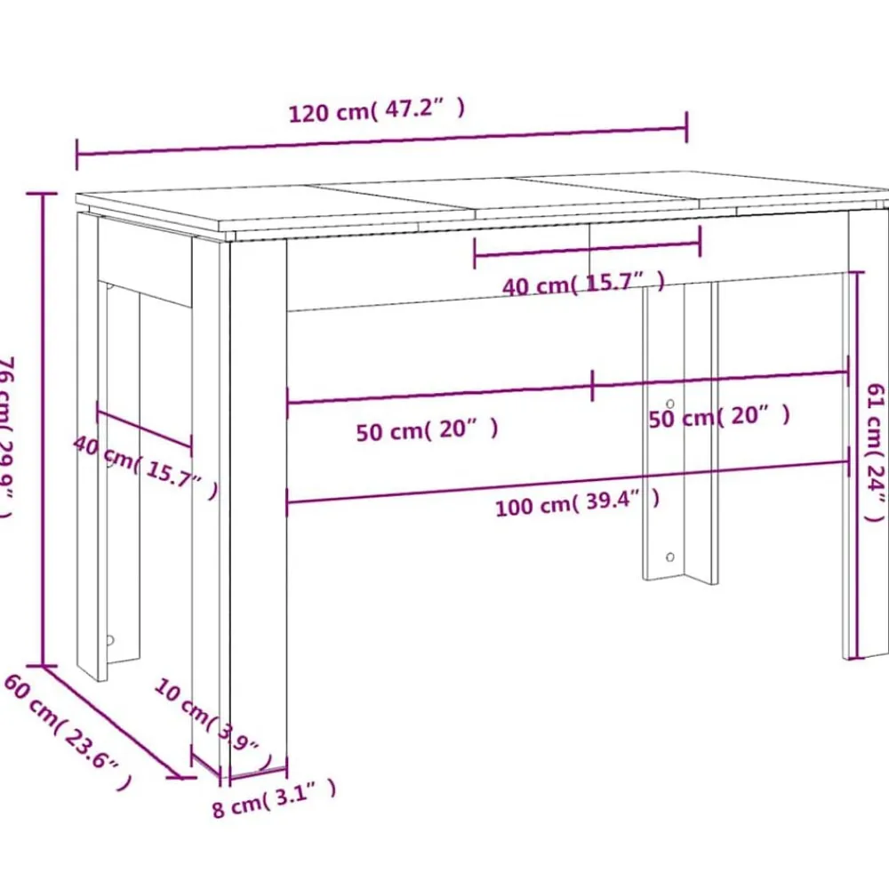vidaXL Mesa de comedor de madera contrachapada madera vieja Madera antigua Hot