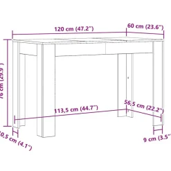 vidaXL Mesas-Mesa de comedor de madera contrachapada madera vieja