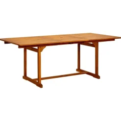 vidaXL Mesa de comedor jardín madera maciza acacia (150-200)x100x75cm Outlet