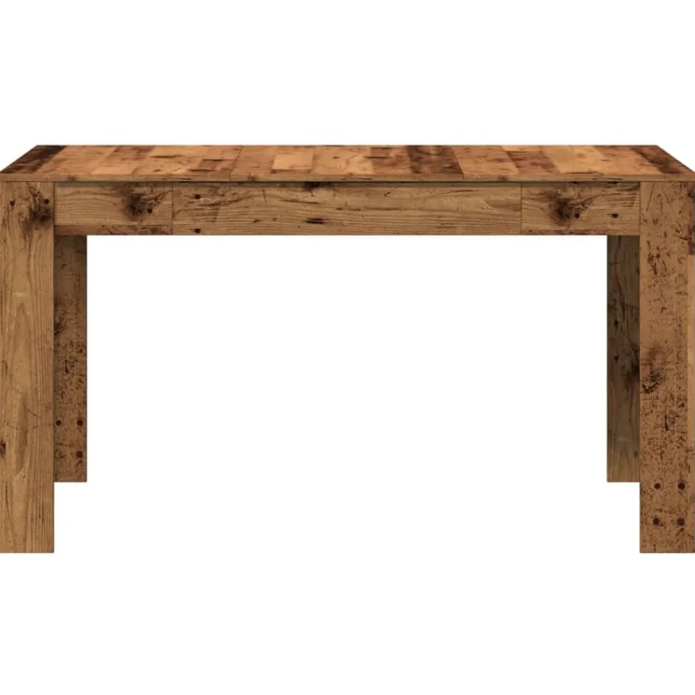 vidaXL Mesas-Mesa de comedor madera ingeniería envejecida 140x74,5x76 cm