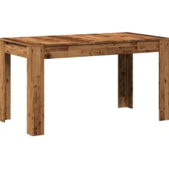 vidaXL Mesas-Mesa de comedor madera ingeniería envejecida 140x74,5x76 cm