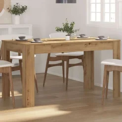 vidaXL Mesas-Mesa de comedor madera ingeniería 140x74,5x76 cm