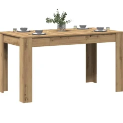 vidaXL Mesas-Mesa de comedor madera ingeniería 140x74,5x76 cm
