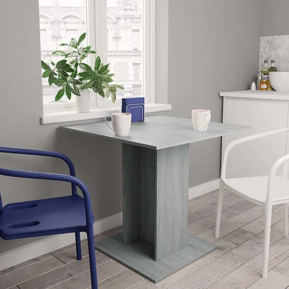 vidaXL Mesas-Mesa de comedor madera contrachapada 80x80x75 cm