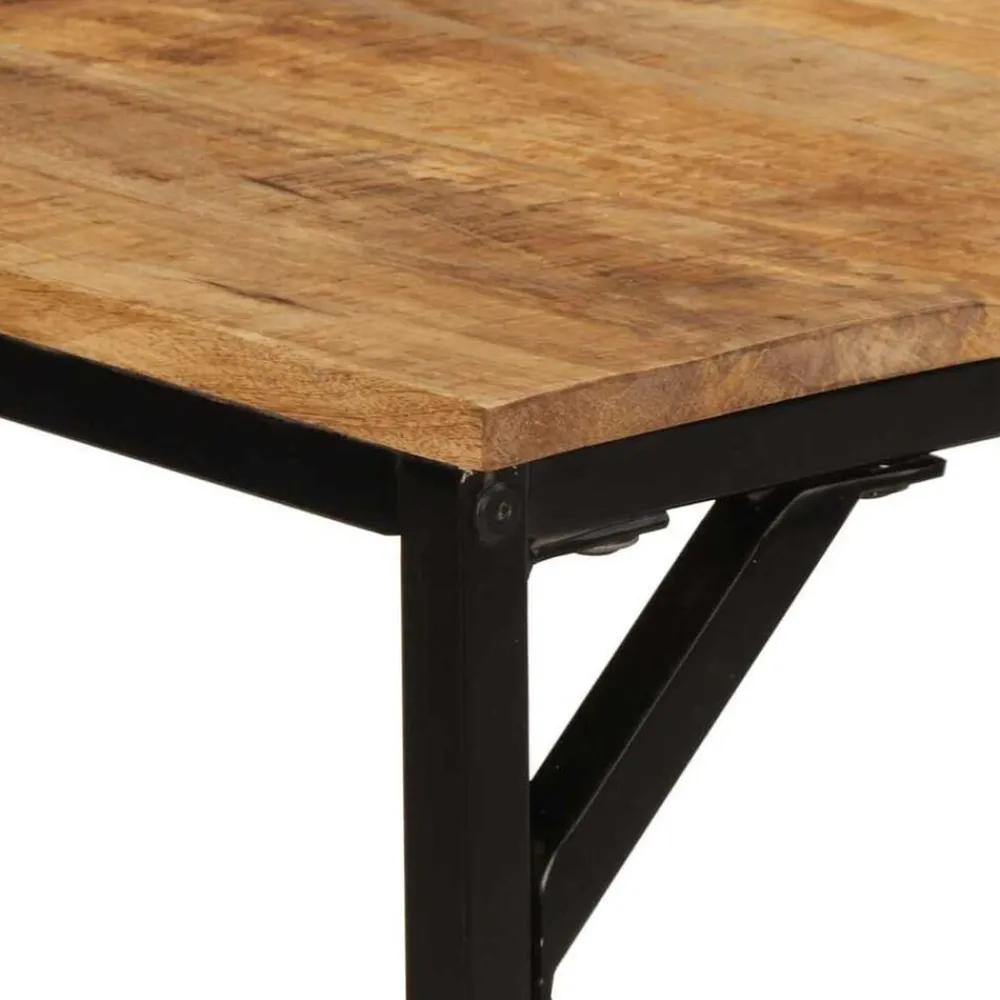 vidaXL Mesas-Mesa de comedor madera maciza de mango 140x70x75 cm