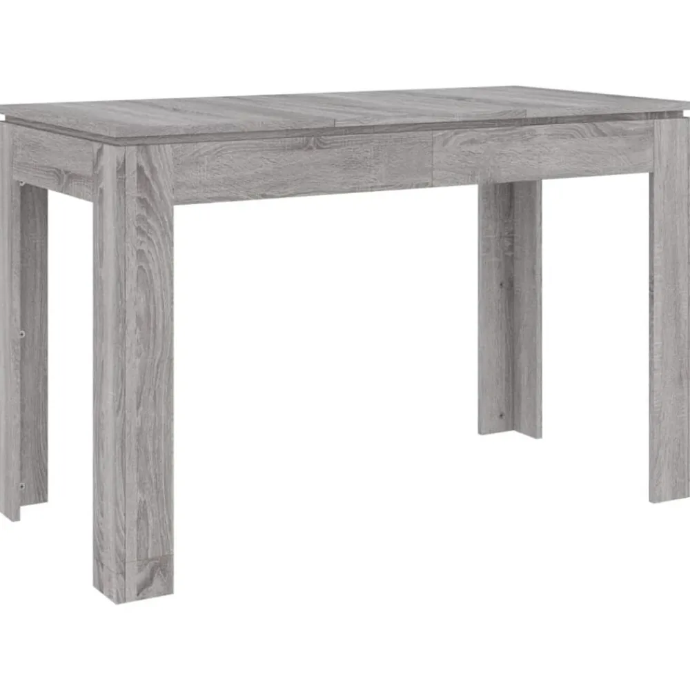 vidaXL Mesa de comedor madera de ingeniería Sonoma gris 120x60x76 cm Gris sonoma Discount