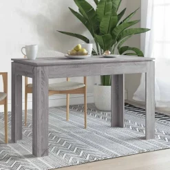 vidaXL Mesa de comedor madera de ingeniería Sonoma gris 120x60x76 cm Gris sonoma Discount