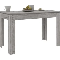 vidaXL Mesa de comedor madera de ingeniería Sonoma gris 120x60x76 cm Gris sonoma Discount