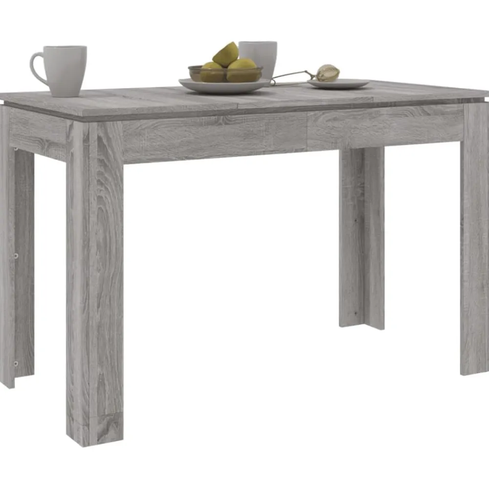 vidaXL Mesa de comedor madera de ingeniería Sonoma gris 120x60x76 cm Gris sonoma Discount