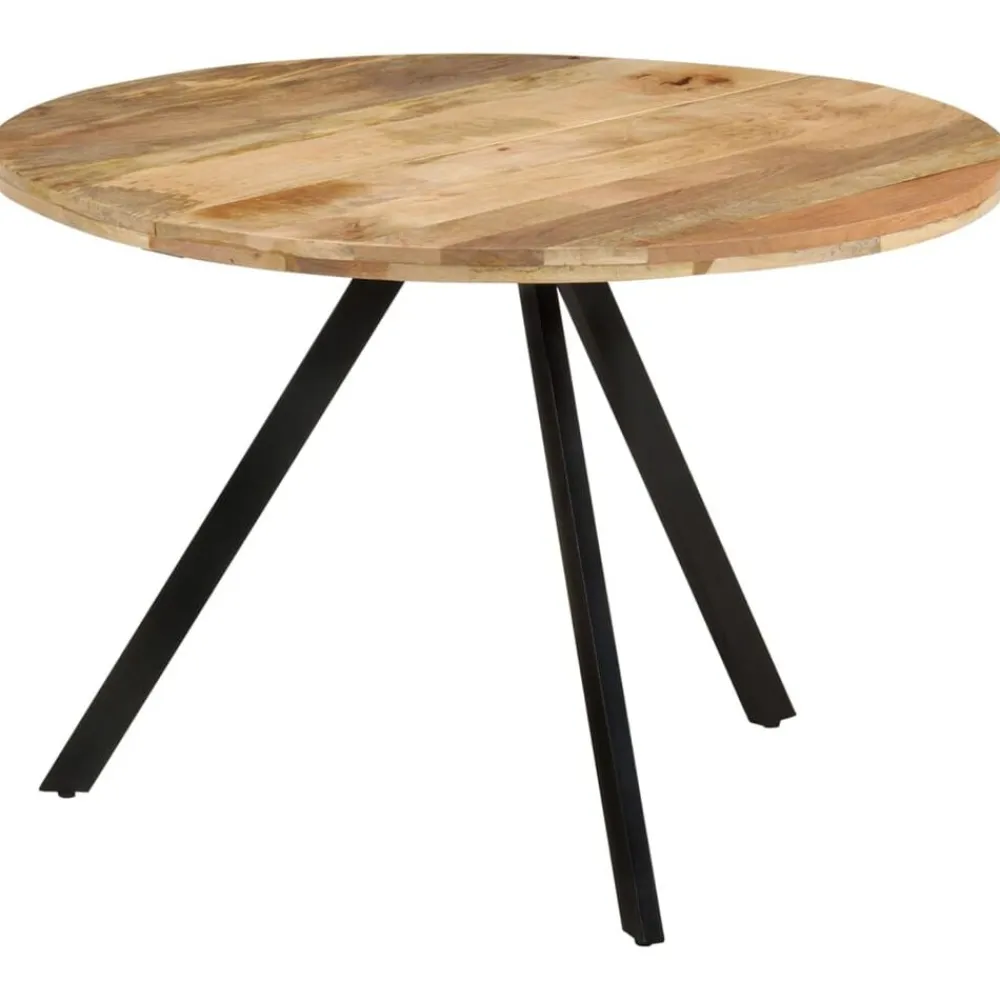 vidaXL Mesas-Mesa de comedor madera maciza de mango 110x75 cm