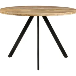 vidaXL Mesas-Mesa de comedor madera maciza de mango 110x75 cm