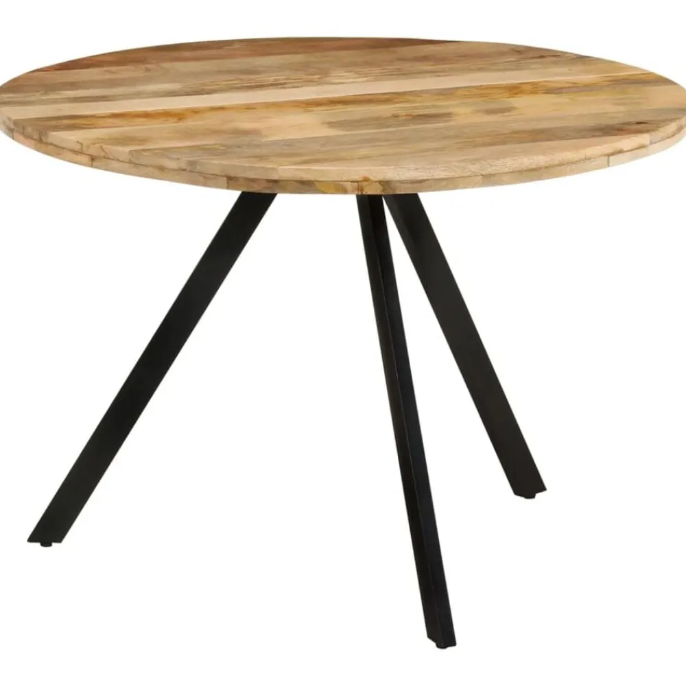 vidaXL Mesas-Mesa de comedor madera maciza de mango 110x75 cm