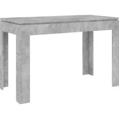 vidaXL Mesas-Mesa de comedor madera de ingeniería gris hormigón 120x60x76 cm