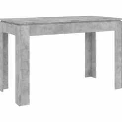 vidaXL Mesas-Mesa de comedor madera de ingeniería gris hormigón 120x60x76 cm
