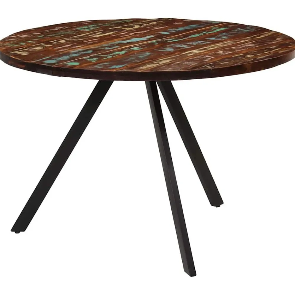 vidaXL Mesas-Mesa de comedor madera maciza reciclada 110x75 cm