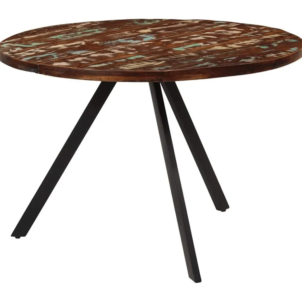 vidaXL Mesas-Mesa de comedor madera maciza reciclada 110x75 cm