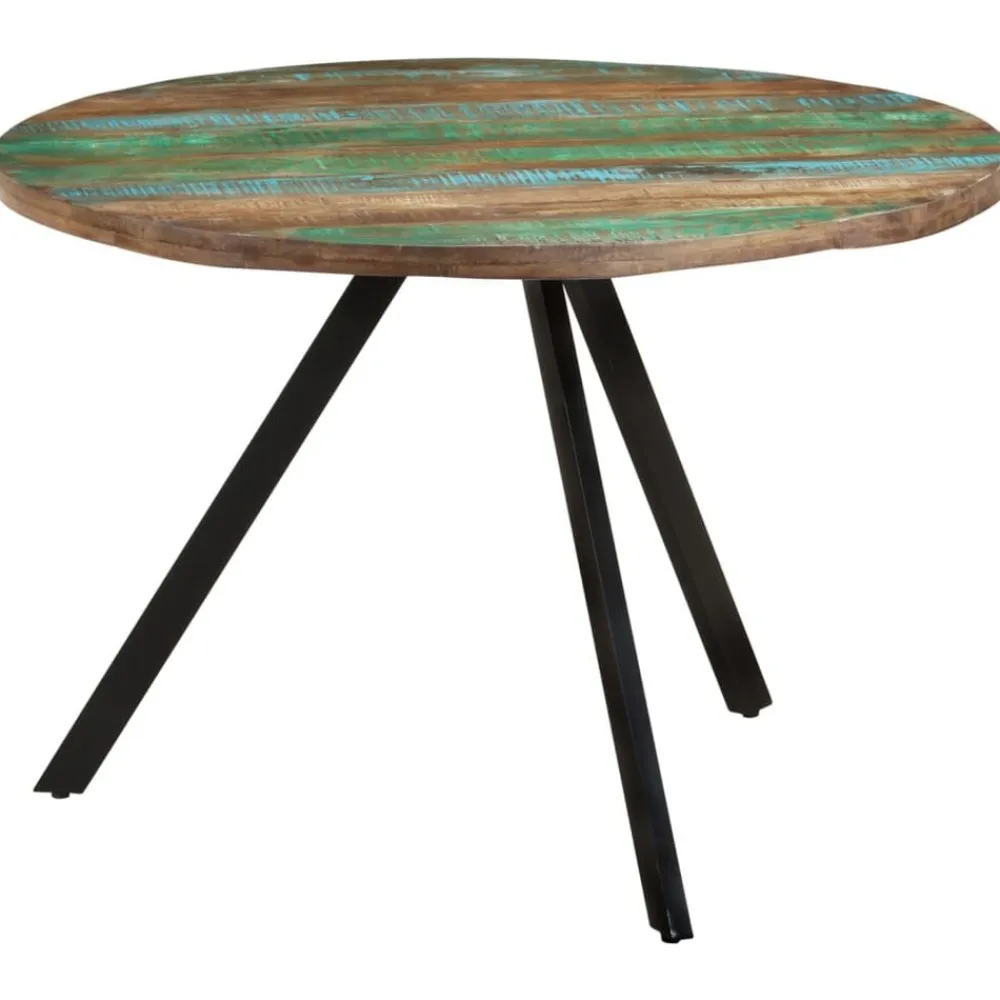vidaXL Mesas-Mesa de comedor madera maciza reciclada 110x75 cm