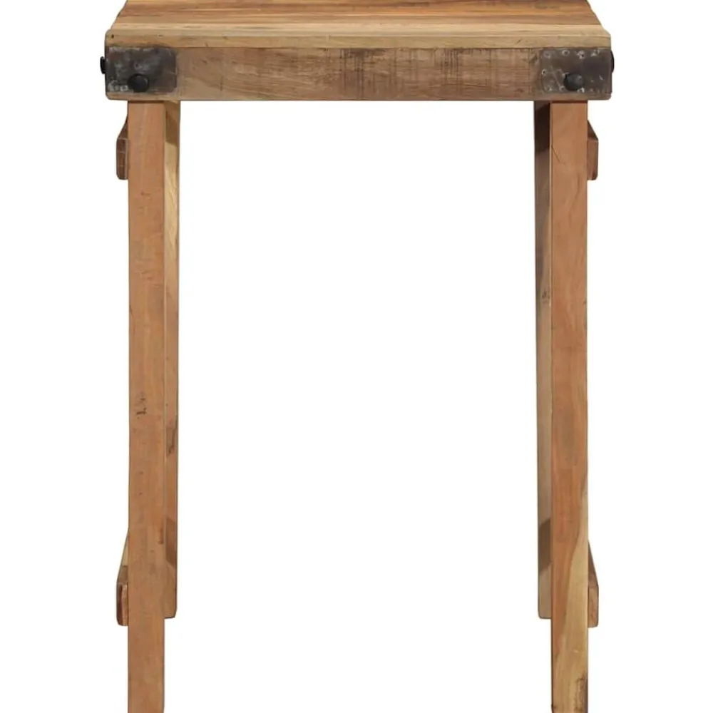 vidaXL Mesas-Mesa de Comedor Marrón 60 x 55 x 76 cm madera maciza reciclada