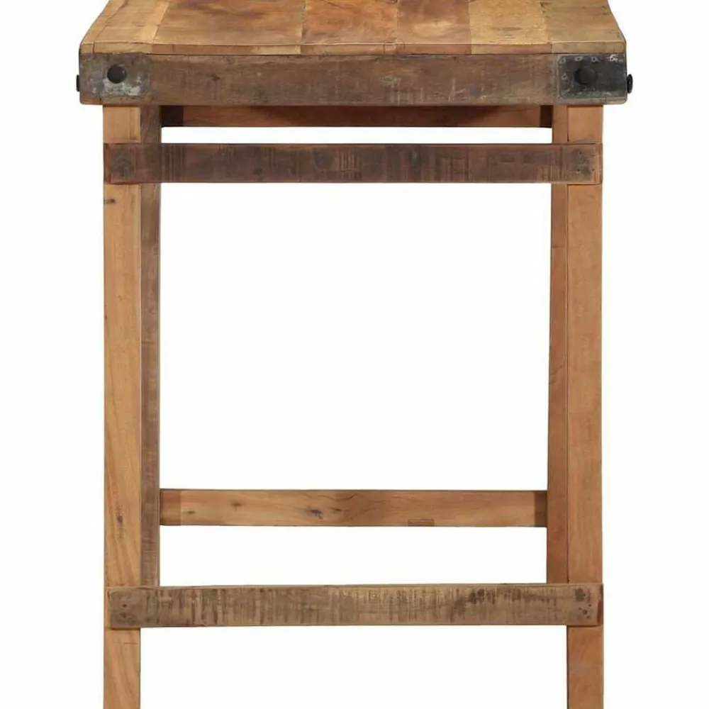 vidaXL Mesas-Mesa de Comedor Marrón 60 x 55 x 76 cm madera maciza reciclada