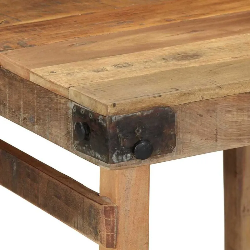 vidaXL Mesas-Mesa de Comedor Marrón 60 x 55 x 76 cm madera maciza reciclada