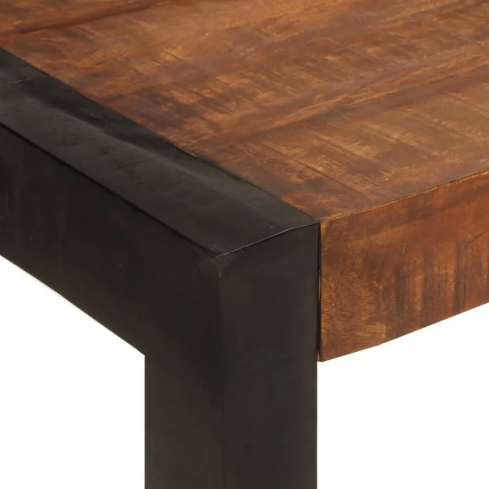 vidaXL Mesa de comedor madera maciza de mango marrón miel 120x60x76 cm Marrón miel New