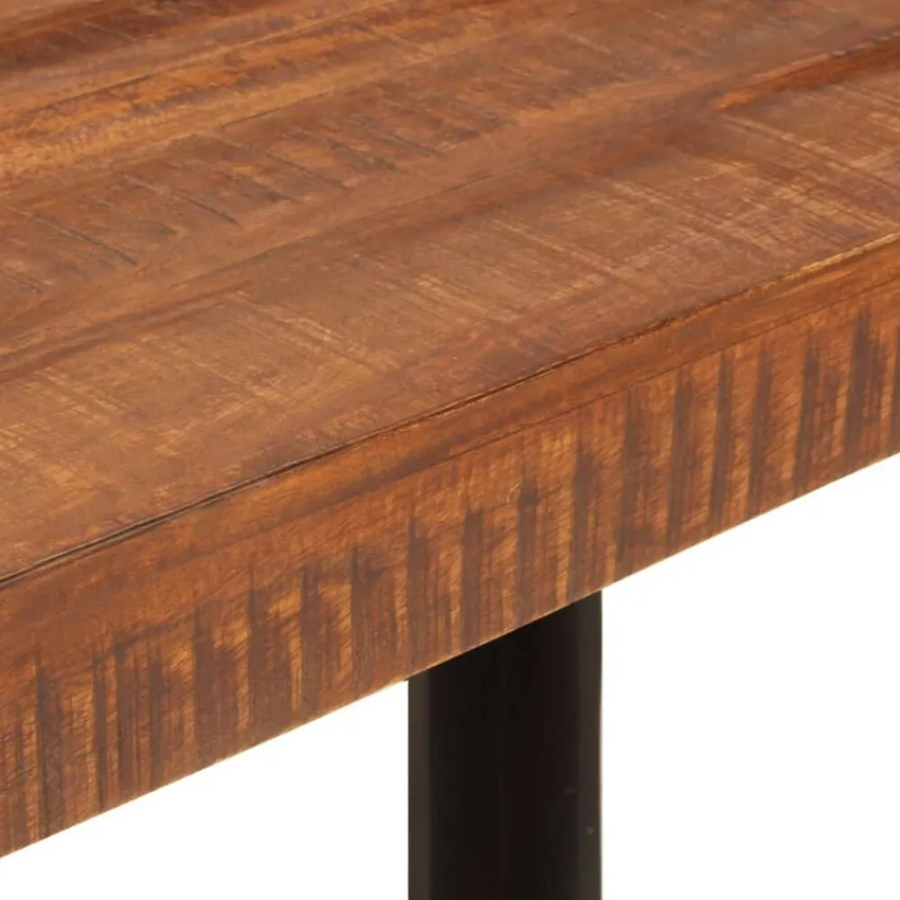 vidaXL Mesa de comedor madera maciza de mango marrón miel 120x60x76 cm Marrón miel New