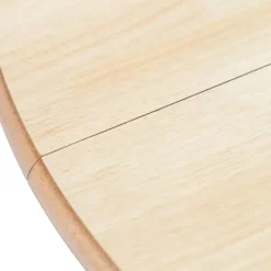 vidaXL Mesas-Mesa de comedor madera maciza de caucho blanco y marrón 106 cm