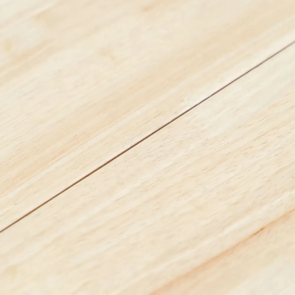 vidaXL Mesas-Mesa de comedor madera maciza de caucho blanco y marrón 106 cm