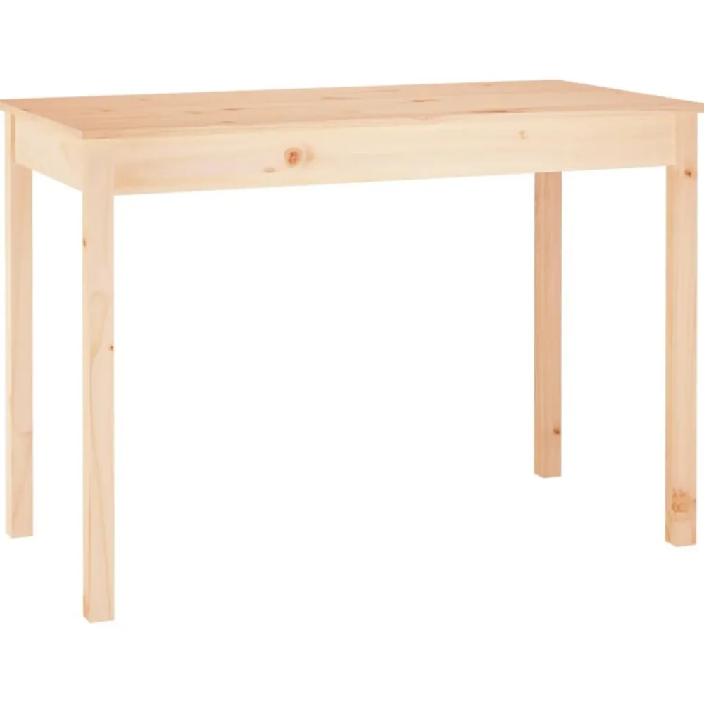 vidaXL Mesa de comedor madera maciza de pino 110x55x75 cm Natural Best