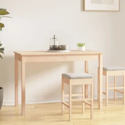 vidaXL Mesa de comedor madera maciza de pino 110x55x75 cm Natural Best