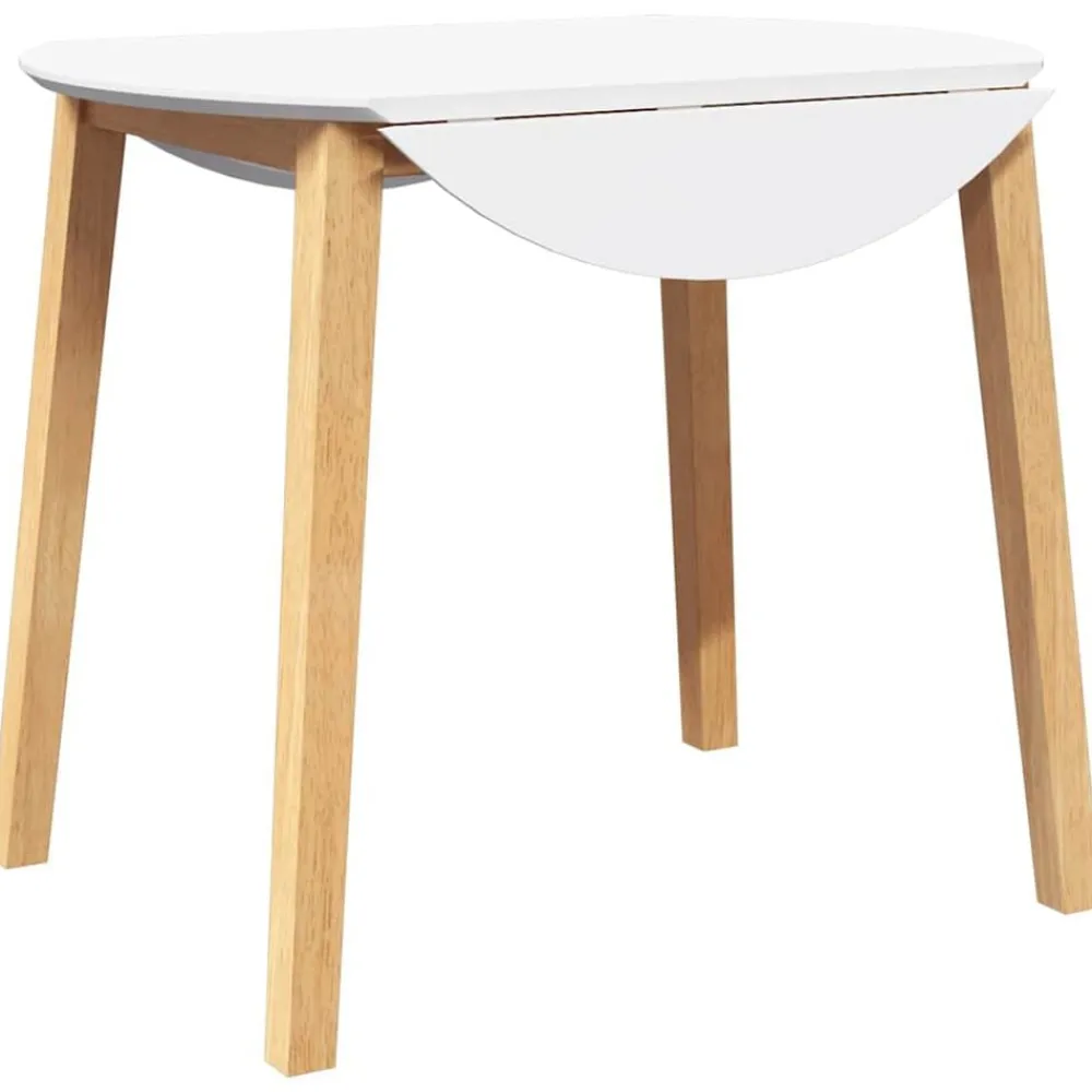 vidaXL Mesas-Mesa de comedor natural madera maciza roble caucho