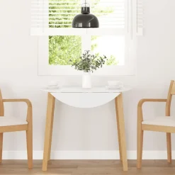 vidaXL Mesas-Mesa de comedor natural madera maciza roble caucho