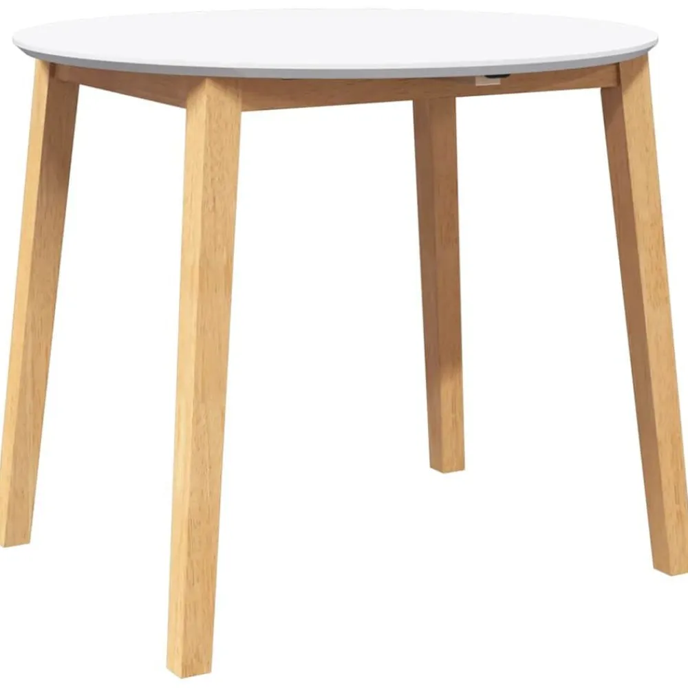 vidaXL Mesas-Mesa de comedor natural madera maciza roble caucho