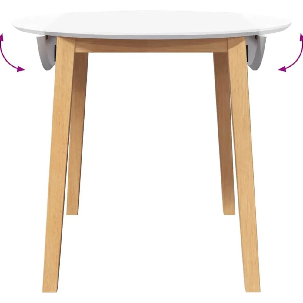 vidaXL Mesas-Mesa de comedor natural madera maciza roble caucho