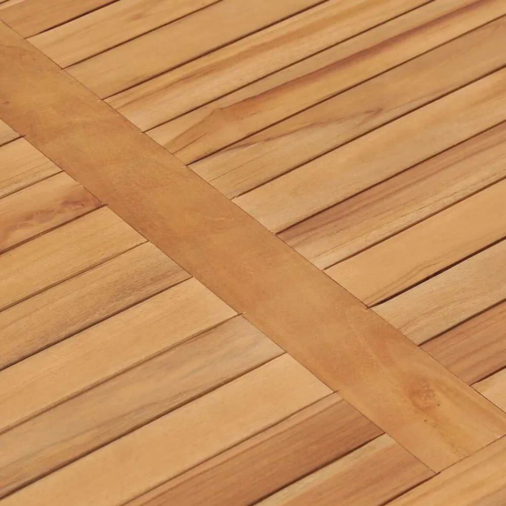 vidaXL Muebles De Jardín-Mesa de comedor para jardín madera maciza de teca 120x70x77 cm