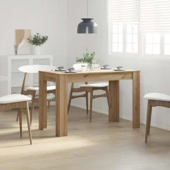 vidaXL Mesa de Comedor Roble Artesano 120x60x76cm madera reconstituida Roble artisan Clearance