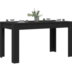 vidaXL Mesa de Comedor 140 x 74,5 x 76 cm Roble negro Discount