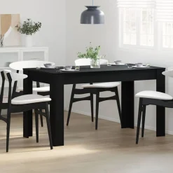 vidaXL Mesa de Comedor 140 x 74,5 x 76 cm Roble negro Discount