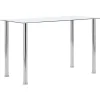 vidaXL Mesa de comedor vidrio templado transparente 120x60x75 cm New