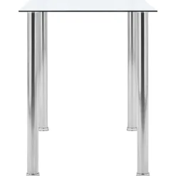 vidaXL Mesa de comedor vidrio templado transparente 120x60x75 cm New