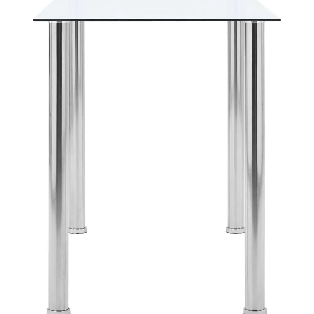 vidaXL Mesa de comedor vidrio templado transparente 120x60x75 cm New