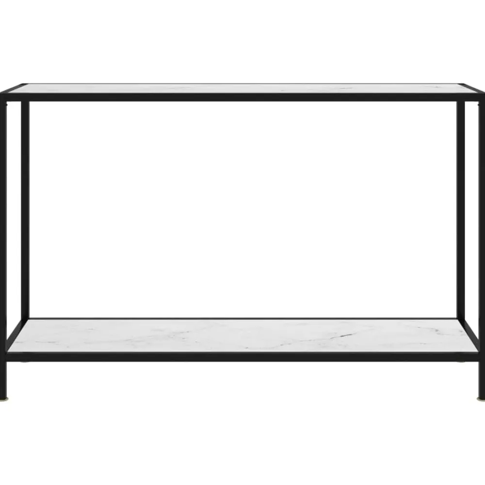 vidaXL Mesa de consola blanco vidrio templado 120x35x75 cm Outlet