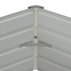 vidaXL Mesa de cultivo de acero galvanizado marrón 129x129x45 cm Marr&oacute;n New