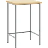 vidaXL Accesorios De Bricolaje-Mesa de Esquina Gris 55 x 55 x 85 cm Acero y madera engineered