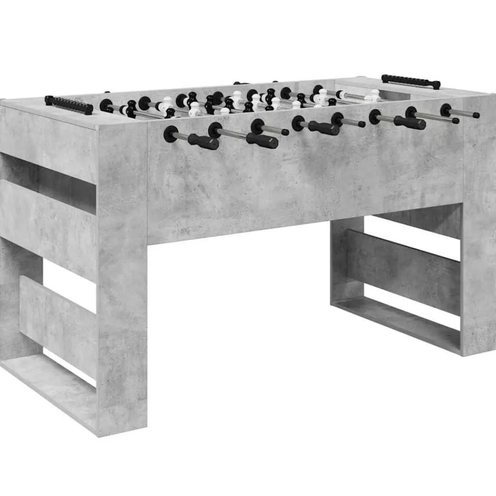 vidaXL Mesa de Futbolín Gris Concreto 146,5 x 74 x 85 cm Gris hormigón Discount