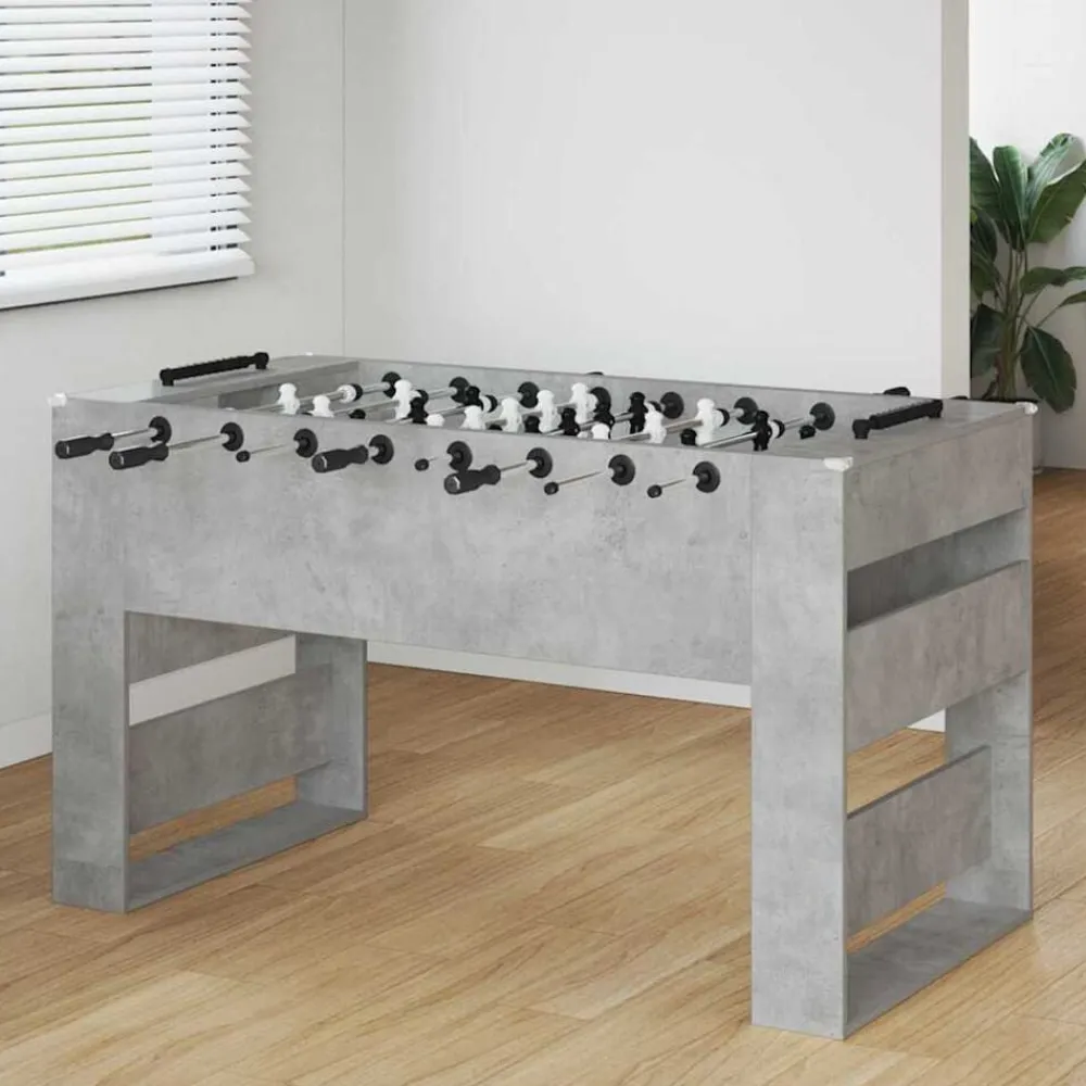 vidaXL Mesa de Futbolín Gris Concreto 146,5 x 74 x 85 cm Gris hormigón Discount