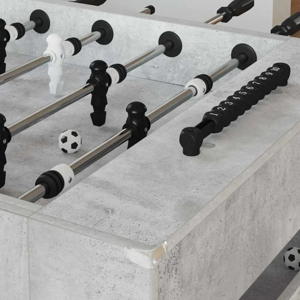 vidaXL Mesa de Futbolín Gris Concreto 146,5 x 74 x 85 cm Gris hormigón Discount